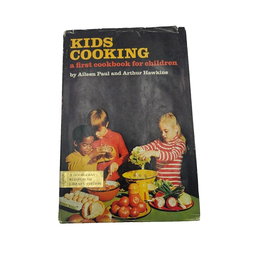 Kids Cooking First Cookbook‎ Children Vintage 1970 Doubleday Recipes Book